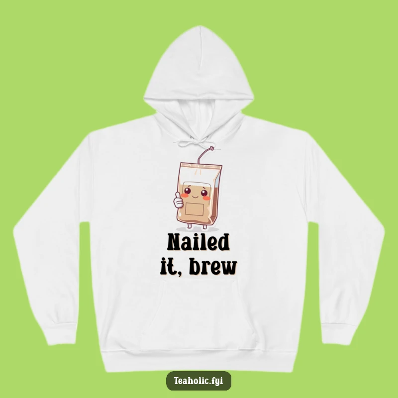 Funny Tea Bag Thumbs Up Hoodie - Cozy & Hilarious Warmth for Tea Fans!