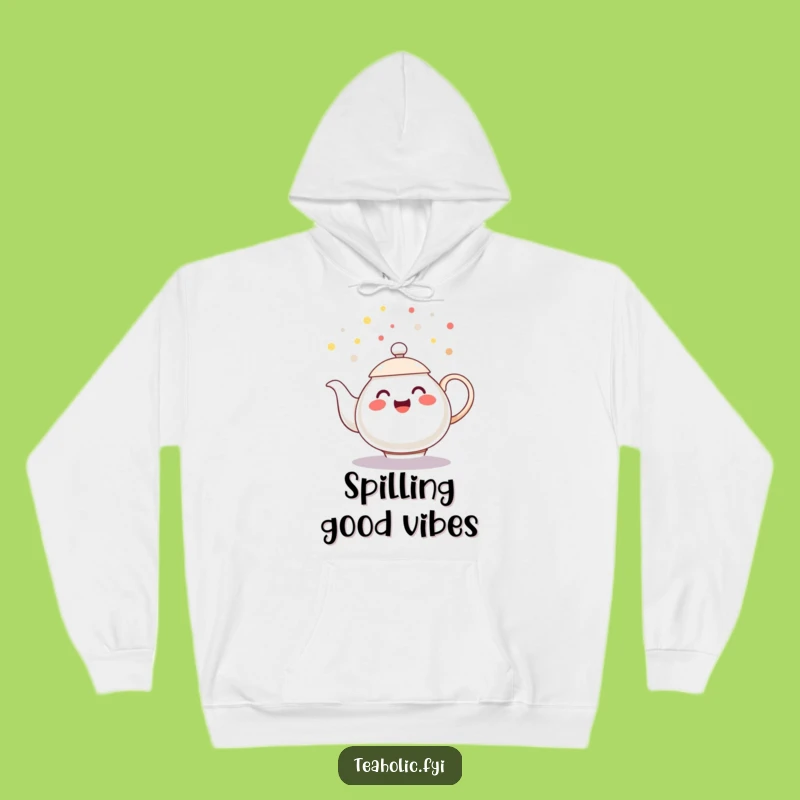 Funny Hoodie - Cozy Teapot Confetti Comfort Gift