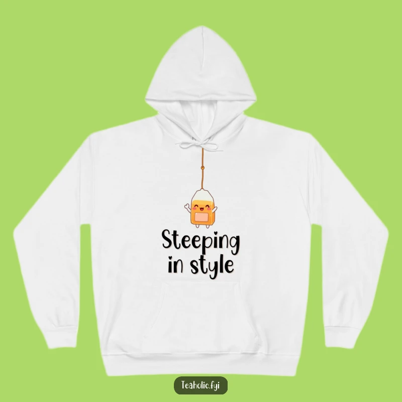 Funny Tea Bag Hoodie: Cozy Waving Character for Ultimate Comfort