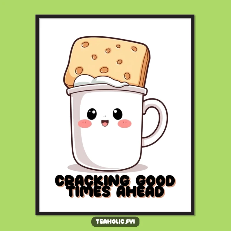 Funny Free Printable Wall Art: Mug Biscuit Hat, Quirky Downloadable Decor