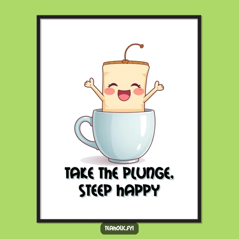 Free Printable Tea Bag Art: Funny Splashy Downloadable Wall Decor for Kitchen