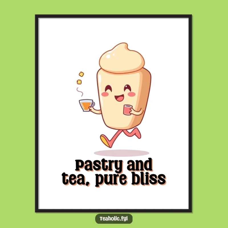 Free Printable Wall Art: Happy Pastry Skip Tea Funny Decor