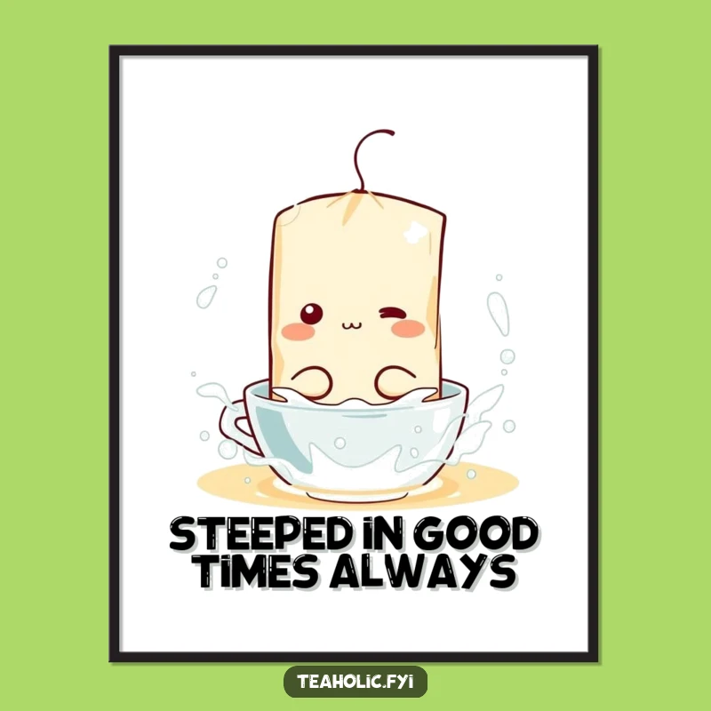 Funny Free Printable Wall Art: Tea Bag Splash - Downloadable Decor!