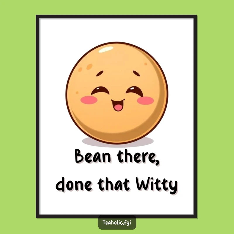 Funny Printable Wall Art: Winking Coffee Bean - Free Downloadable Art