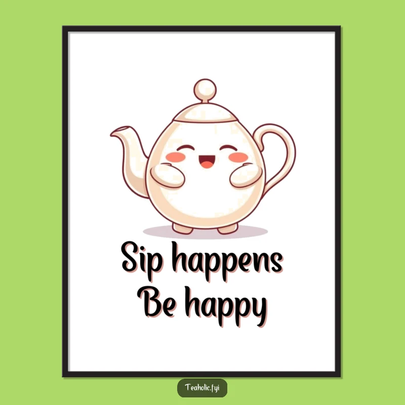 Funny Free Printable Wall Art: Cheerful Teapot Hugs, Cozy Downloadable Decor Gift
