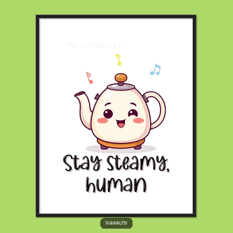 Free Printable Wall Art: Whistling Kettle Melody - Funny Downloadable Decor