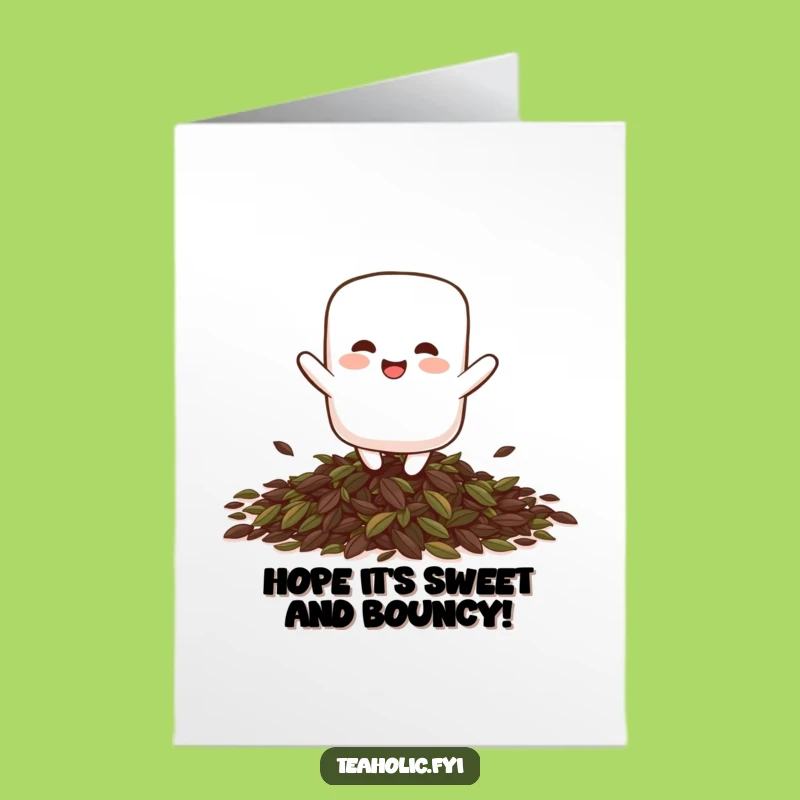 Giggling Marshmallow Free Printable Birthday Card: Bouncing Fun Downloadable Gift