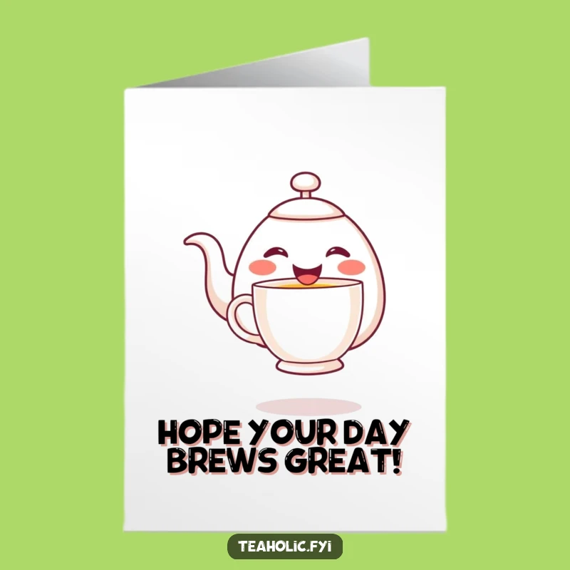 Joyful Teapot Free Printable Birthday Card: Pouring Fun Downloadable Gift