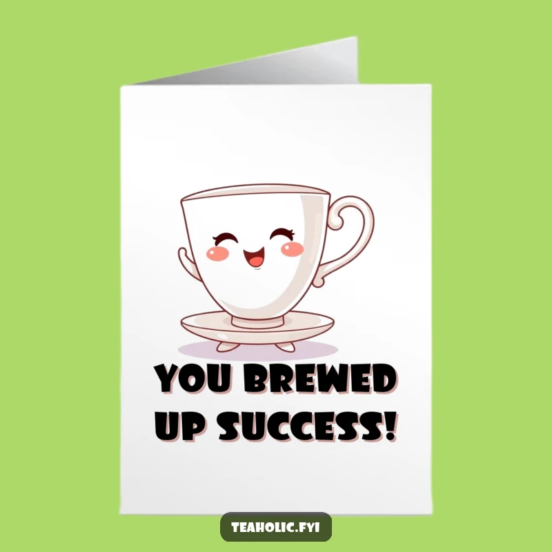 Free Printable Dancing Teacup Congrats Card - Funny Downloadable Gift