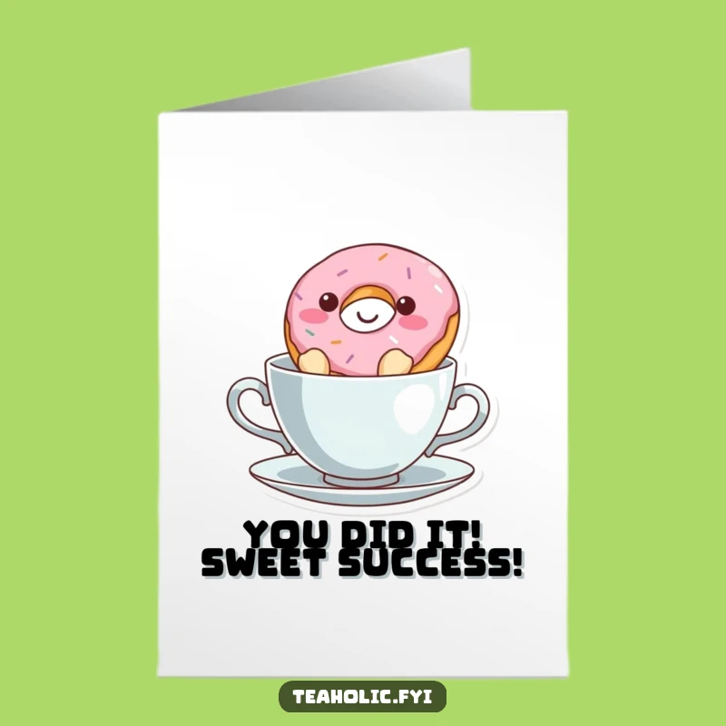 Free Printable Donut Teacup Congratulations Card - Whimsical Downloadable Art for Any Occasion