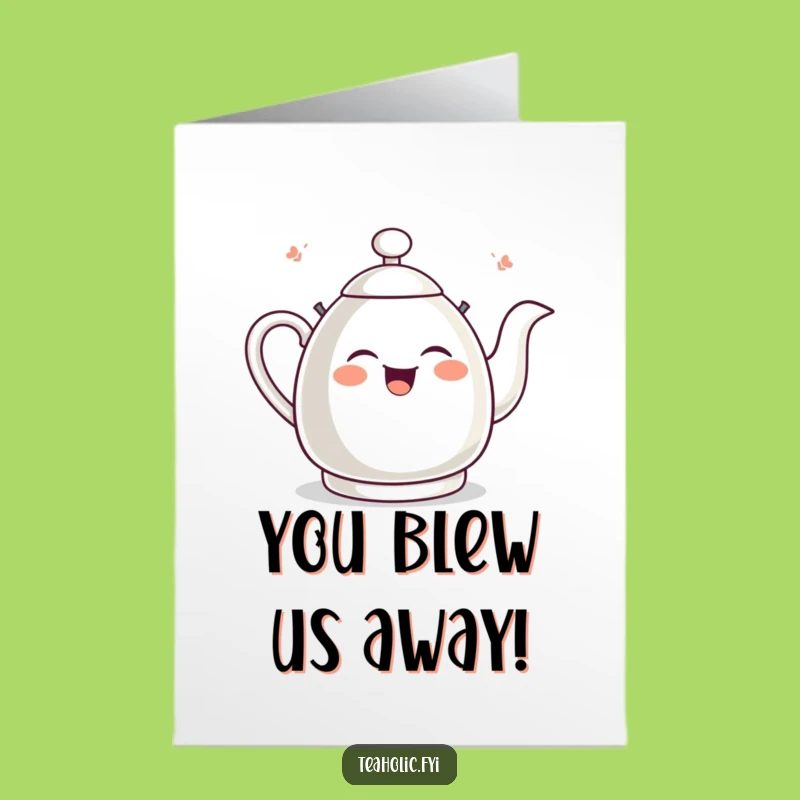 Free Printable Tea Kettle Congrats Card: Giggling Whistle Downloadable Gift