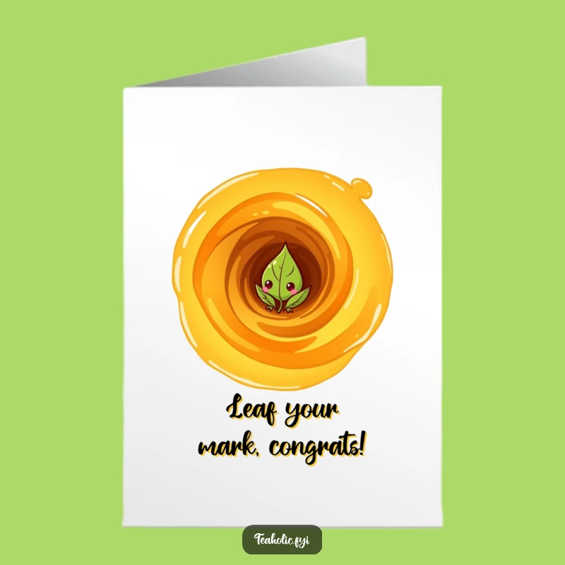 Free Printable Congrats Card: Tea Leaf Vortex Celebration Downloadable