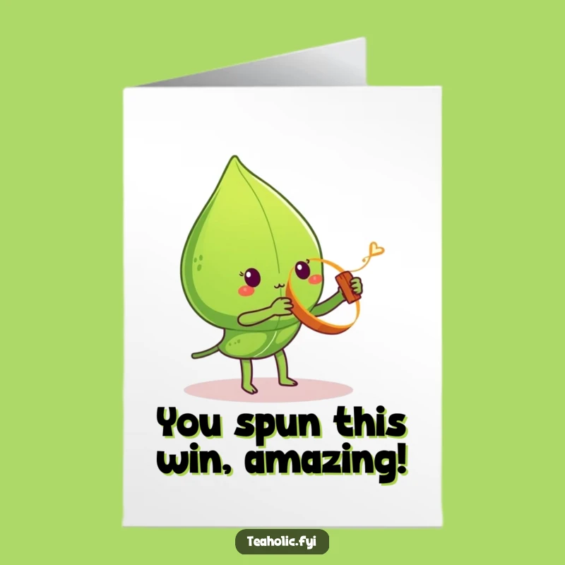 Free Printable Congrats Card: Tea Leaf Yo-Yo Skillful Downloadable Gift