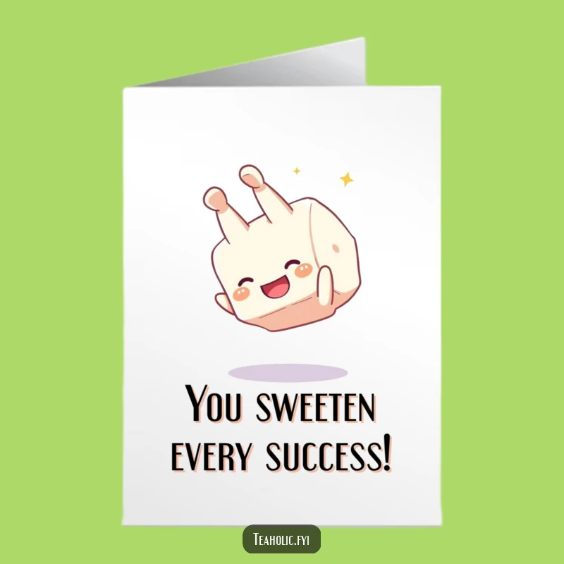 Sugar Cube Somersault Congratulations Card: Free Printable Funny Downloadable Celebration