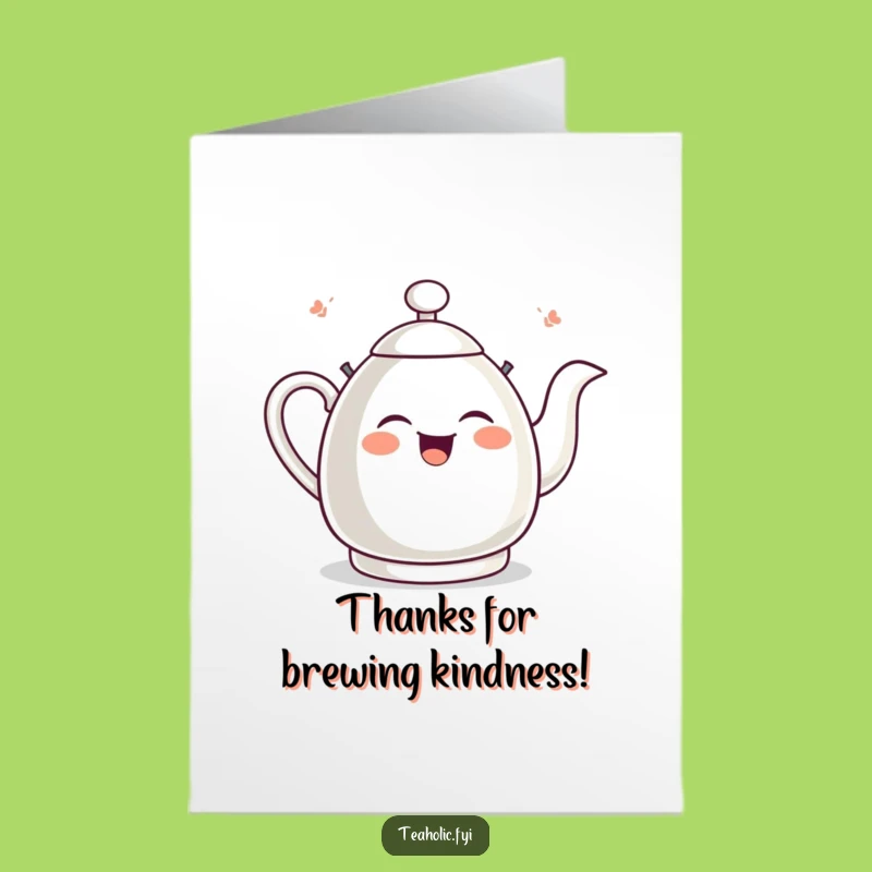 Free Printable Tea Kettle Thank You Card: Giggling Whistle Downloadable Gift