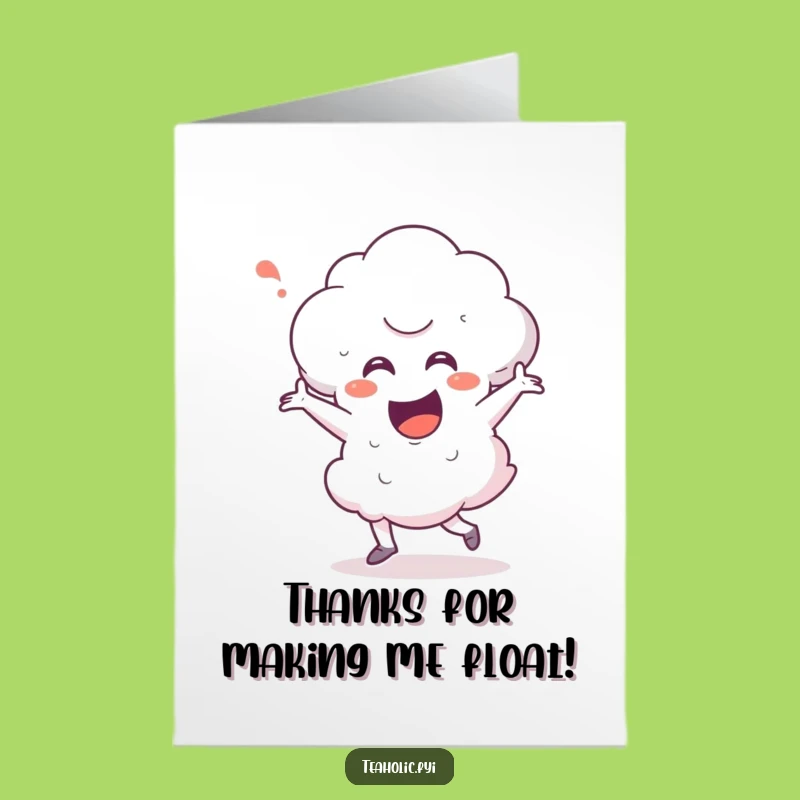 Free Printable Thank You Card: Happy Steam Cloud Dance - Express Gratitude