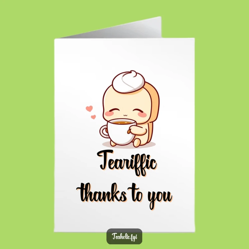 Free Printable Thank You Card: Pastry Tea Time Gratitude Downloadable Gift