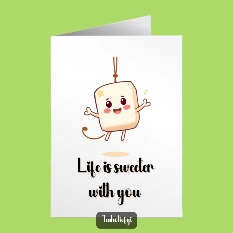 Free Printable Thank You Card: Bouncing Sugar Cube - Sweet & Funny Appreciation