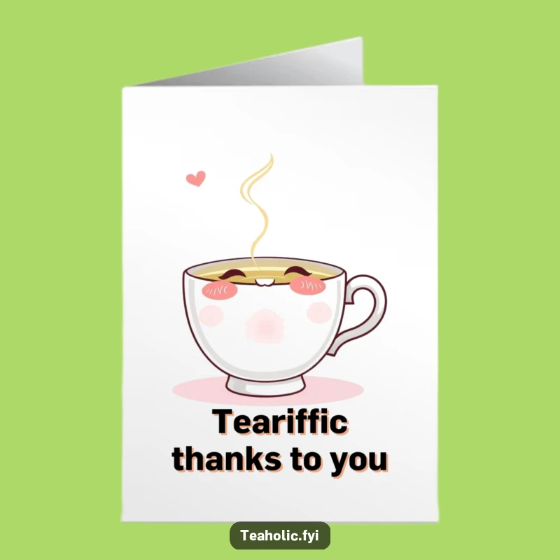 Grateful Teacup Free Printable Thank You Card: Sip of Thanks Downloadable Gift