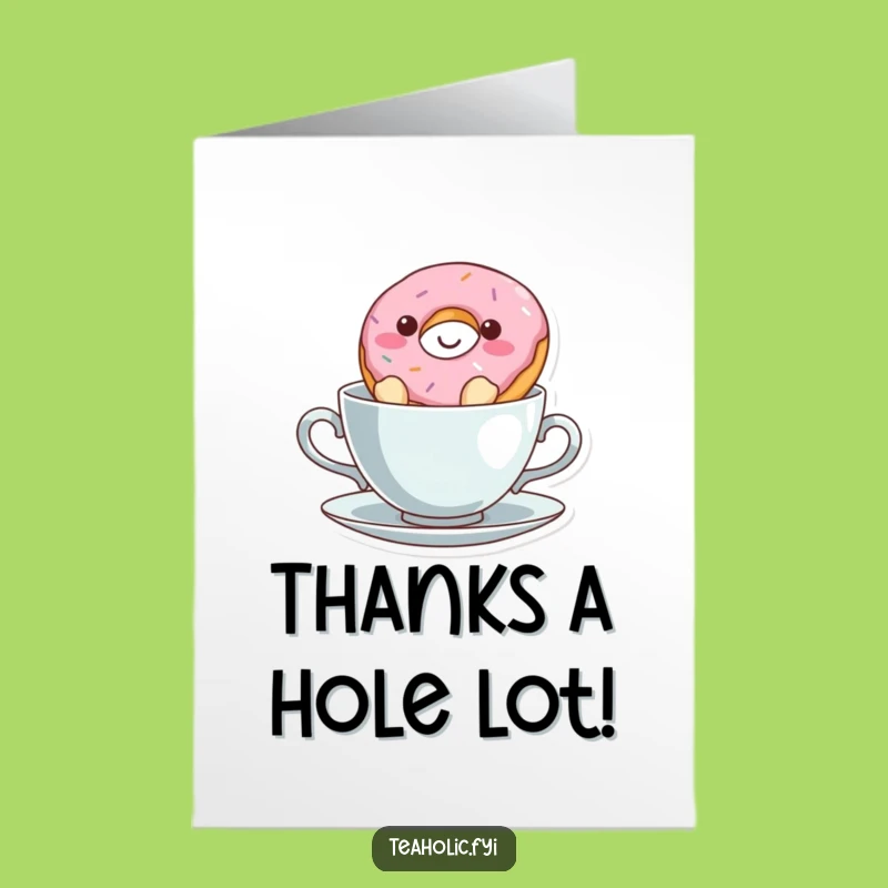 Free Printable Thank You Donut Teacup Card - Sweet Downloadable Art for Showing Gratitude