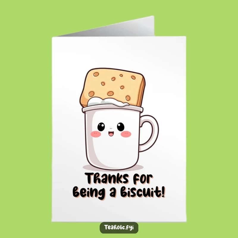 Free Printable Thank You Card: Funny Mug Biscuit Hat, Sweet Downloadable