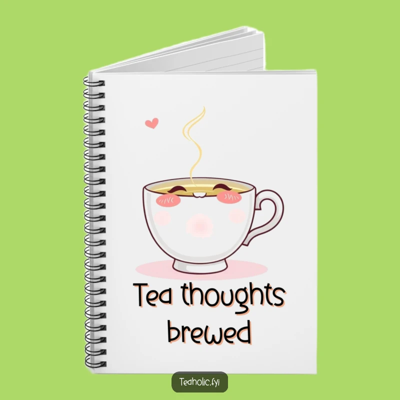 Funny Blushing Teacup Sip Notebook: Sip Your Thoughts with Joy