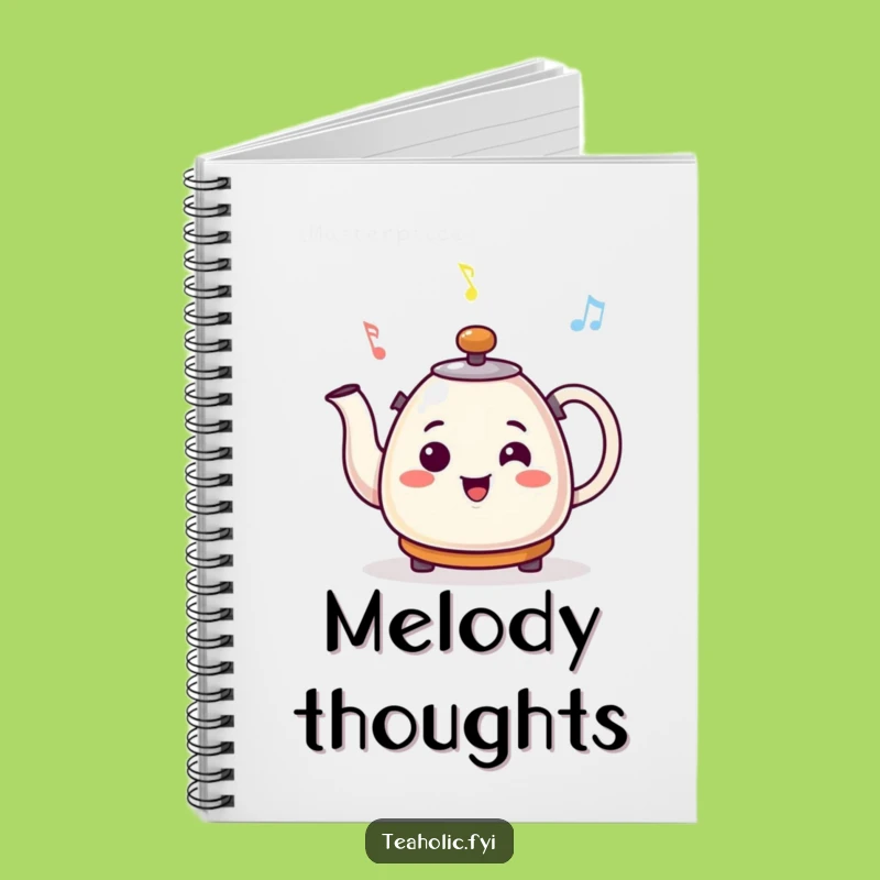 Funny Smiling Kettle Cheerful Tune Notebook – Jot Down Musical Ideas Gift