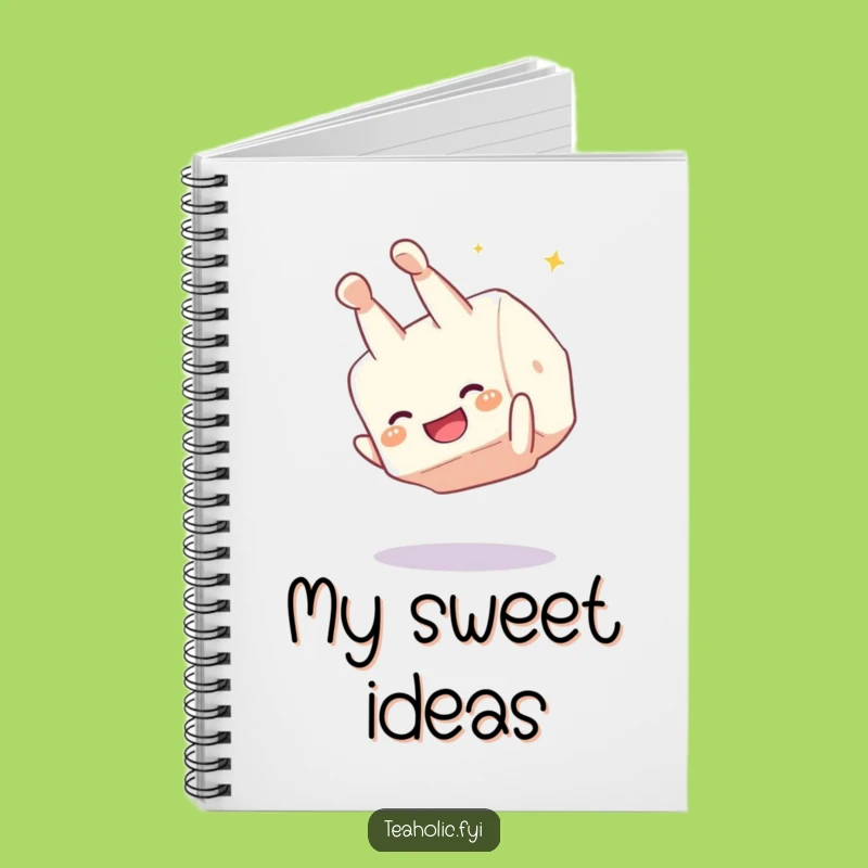 Funny Sugar Cube Somesault Notebook - Spiral Giggling Character Journal - Perfect Funny Gift!