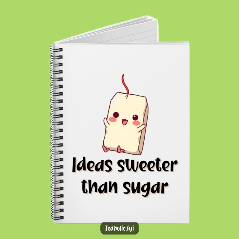 Funny Tea Bag Sugar Cube Swing Notebook - Jot Down Laughs!