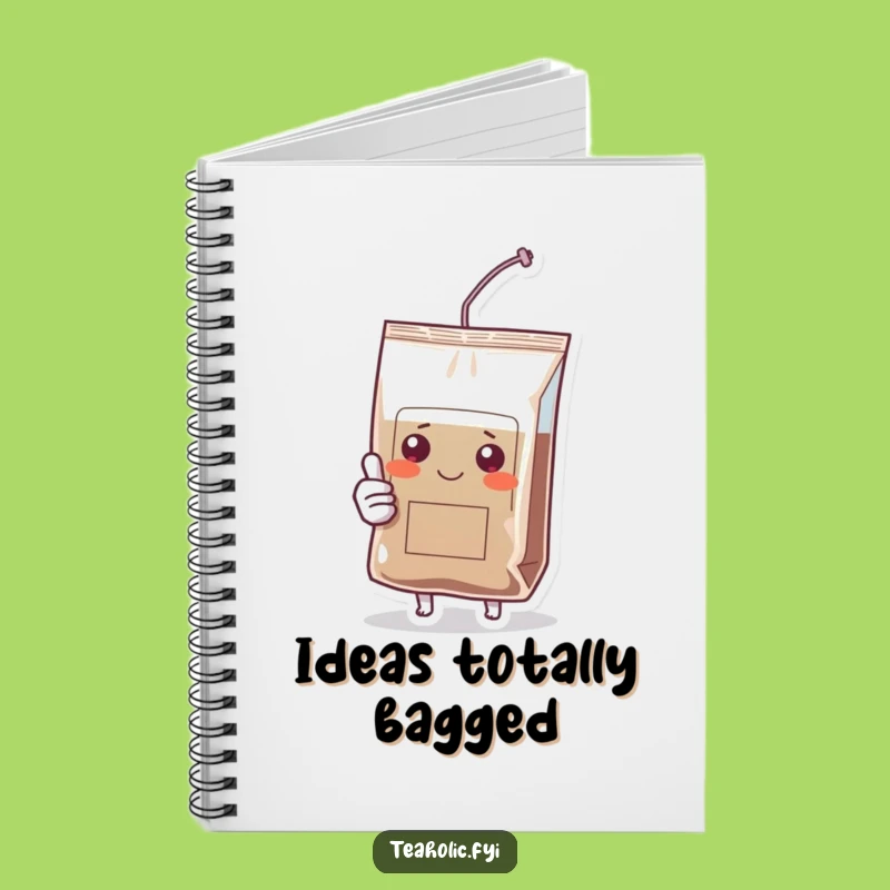 Funny Tea Bag Thumbs Up Notebook - Jot Down Laughs & Ideas!