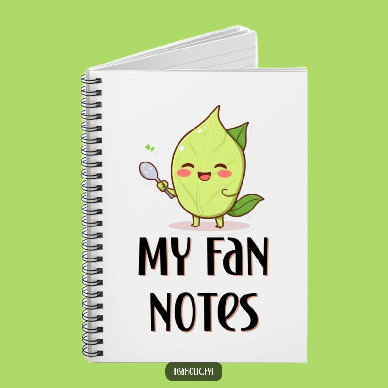 Funny Tea Leaf Fanning Spoon Notebook: Jot Down Ideas Hilariously