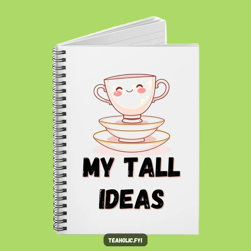 Funny Teacup Saucer Balance Notebook: Jot Down Balanced Thoughts