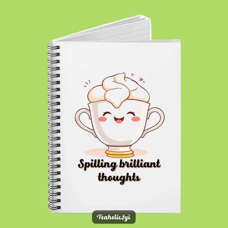 Funny Teacup Spill Notebook: Gleeful Character Journal for Ideas