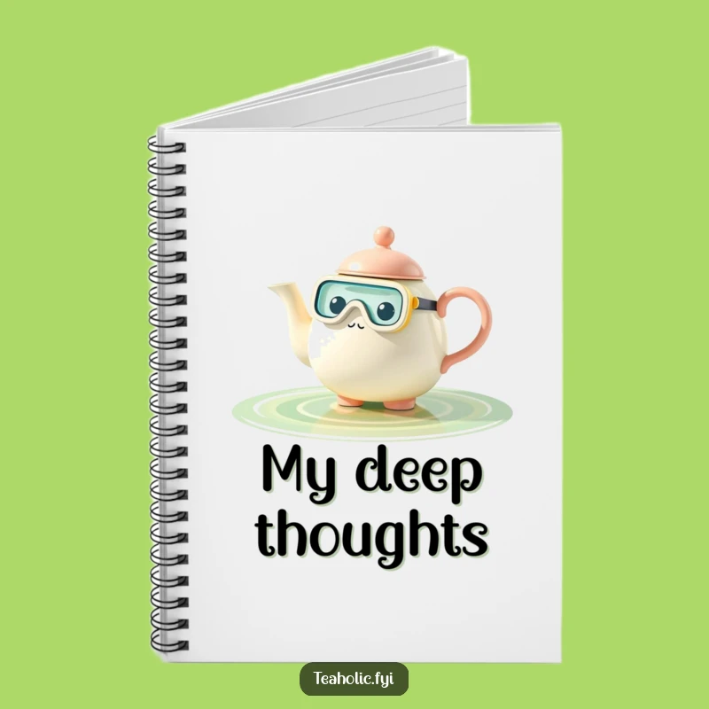 Funny Teapot Snorkel Notebook: Jot Down Your Adventures Funny Gift!