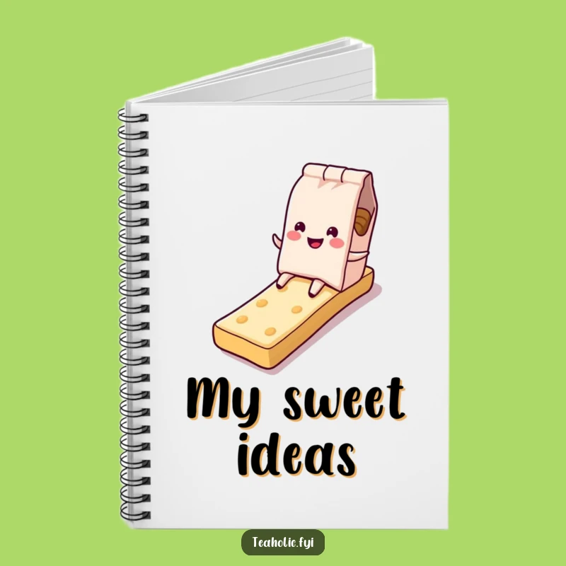 Funny Tea Bag Biscuit Slide Notebook: Write Down Sweet Ideas Funny Gift!