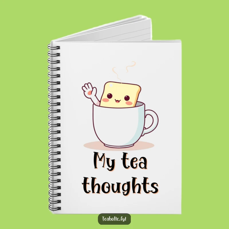 Funny Kawaii Tea Bag Notebook - Jot Down Cheerful Thoughts