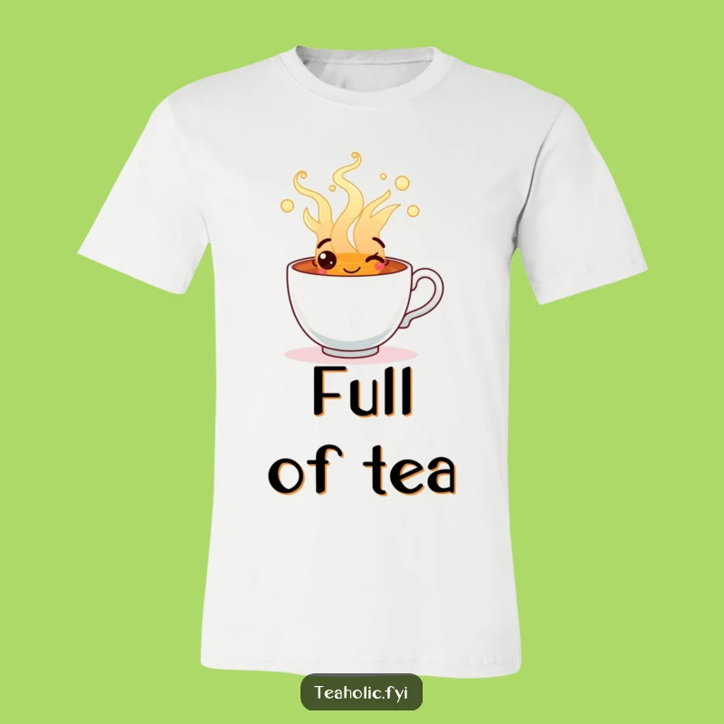 Funny Overflowing Tea Tee: Wear Your Cheerful Brews