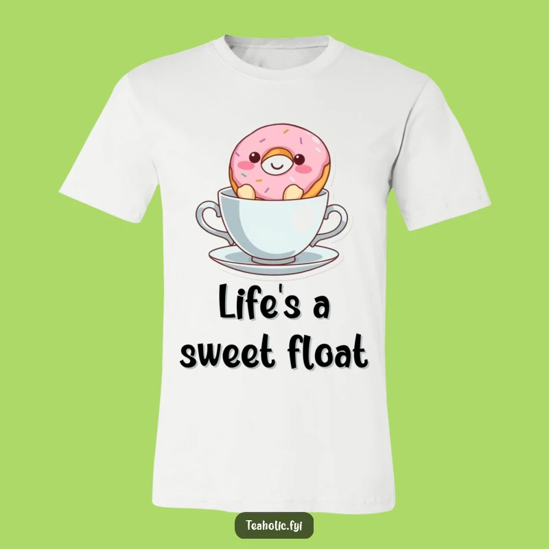 Funny Donut in Teacup T-Shirt: Wearable Humor for Pastry & Coffee Aficionados