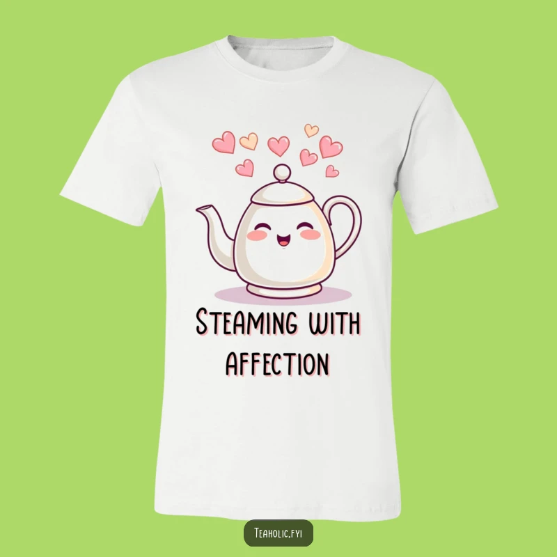 Funny Giggling Tea Kettle T-Shirt: Steam Hearts of Laughter Funny Gift!