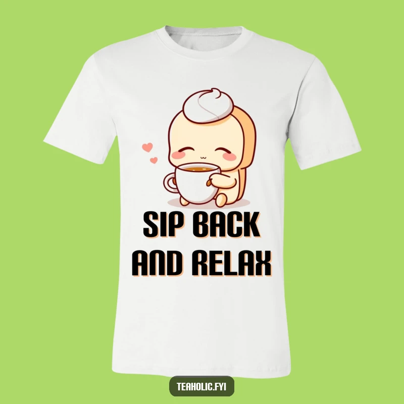 Funny Pastry Sipping Tea T-Shirt: Wearable Calm for Tea Lovers and Pastry Fans