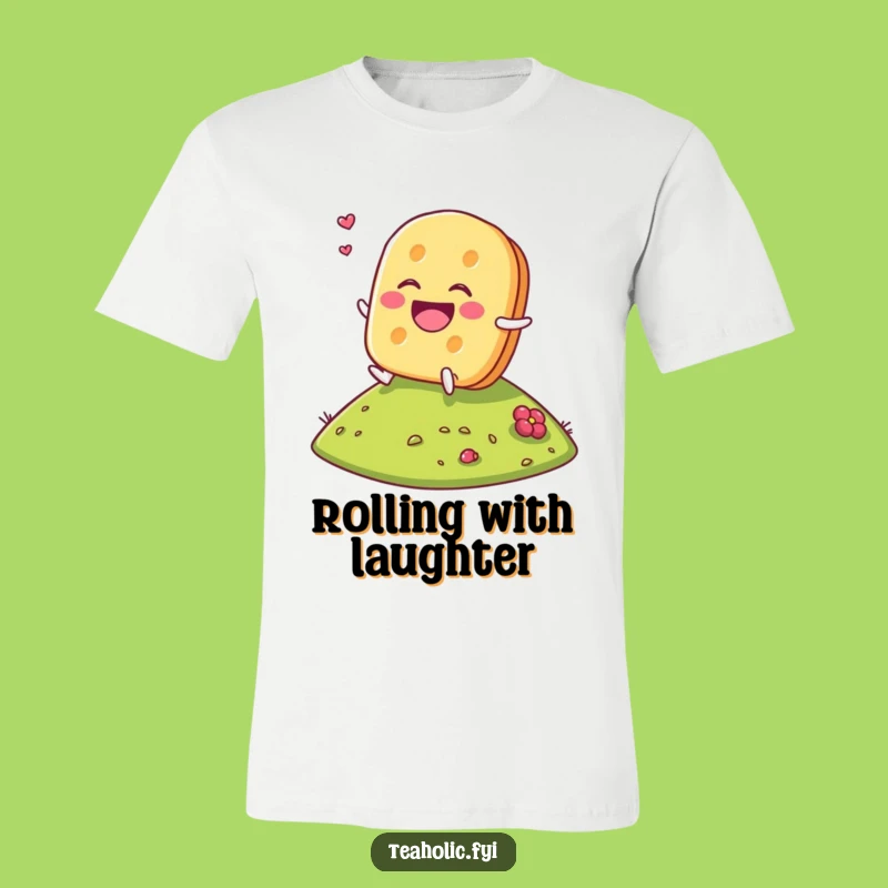 Funny Tea Biscuit T-Shirt: Laughing Roll Design for a Hilarious Treat Gift