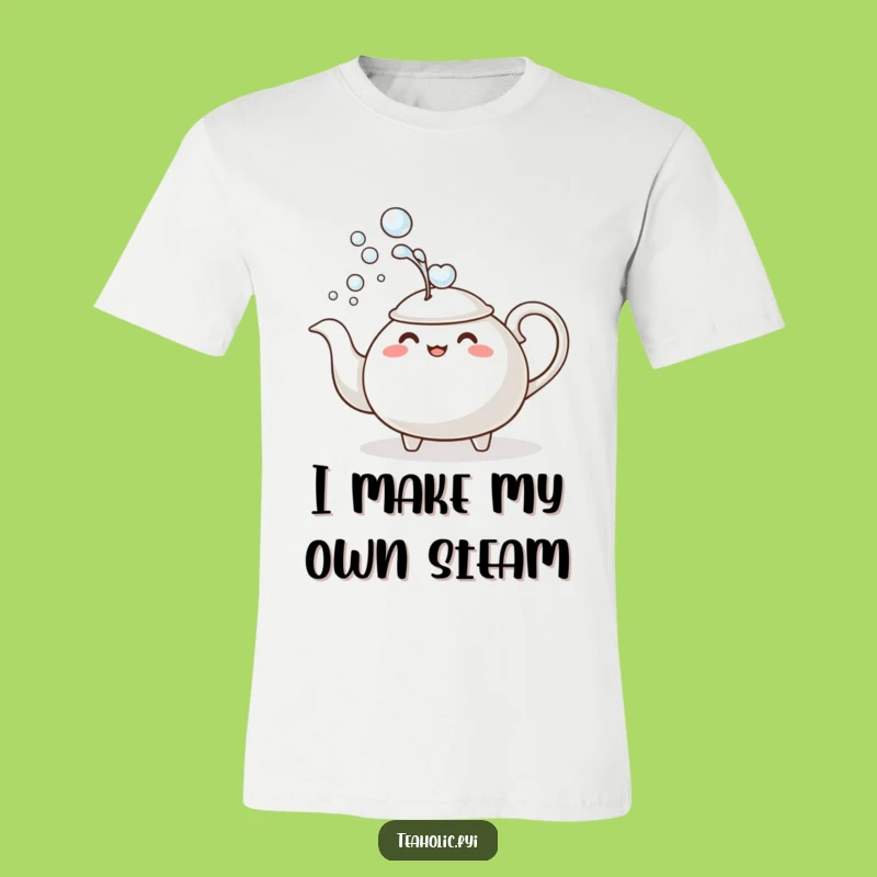 Funny Teapot Bubble Bath T-Shirt: Hilarious Character Apparel for Tea Enthusiasts