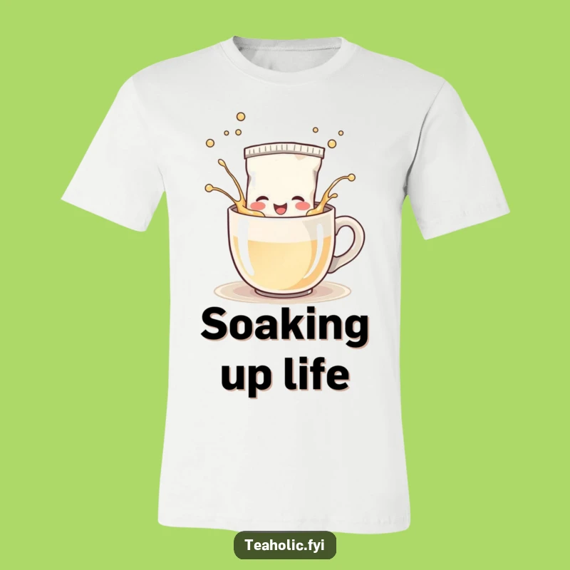 Funny Tea Bag Splash T-Shirt: Wearable Joy for Tea Enthusiasts