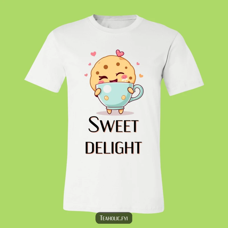 Funny Winking Cookie T-Shirt: Joyful Teacup Tee, Great Funny Gift!
