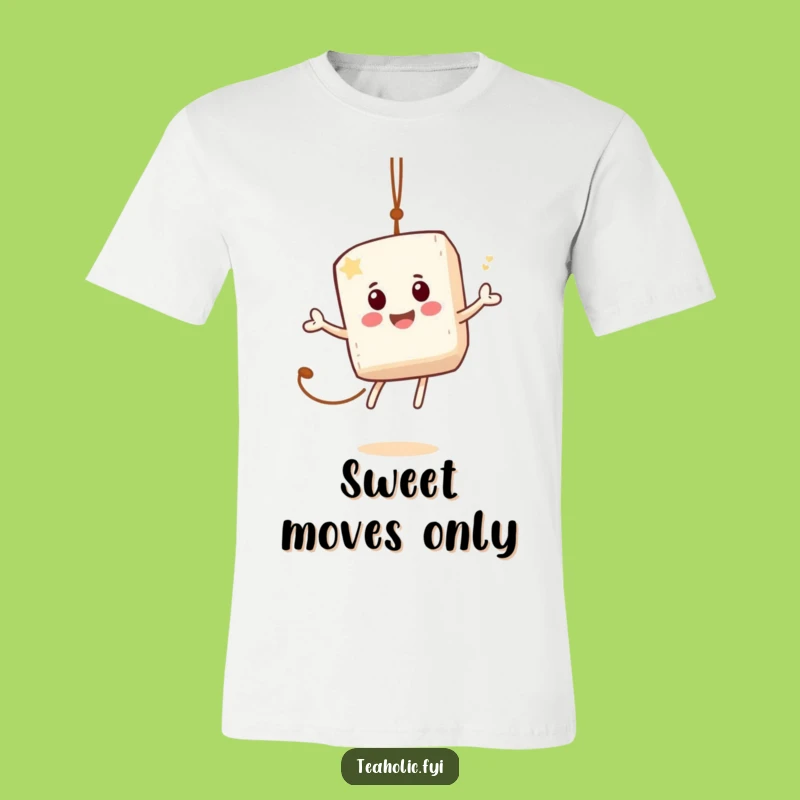 Funny Sugar Cube T-Shirt: Bouncing Character Tee for Playful Vibes
