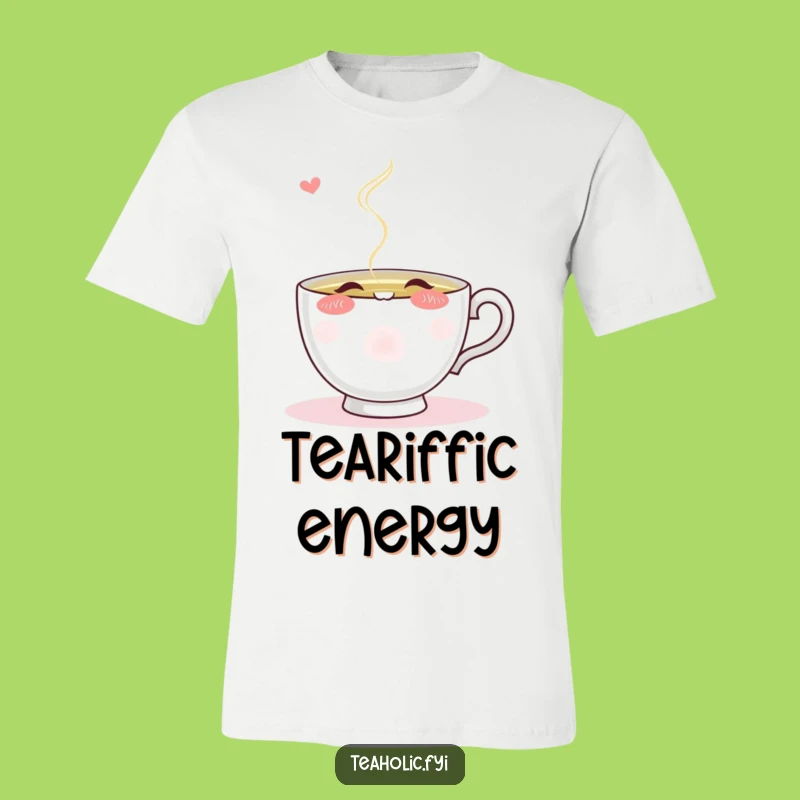 Funny Blushing Teacup Sip Tee: Cozy Humor for Brew Aficionados