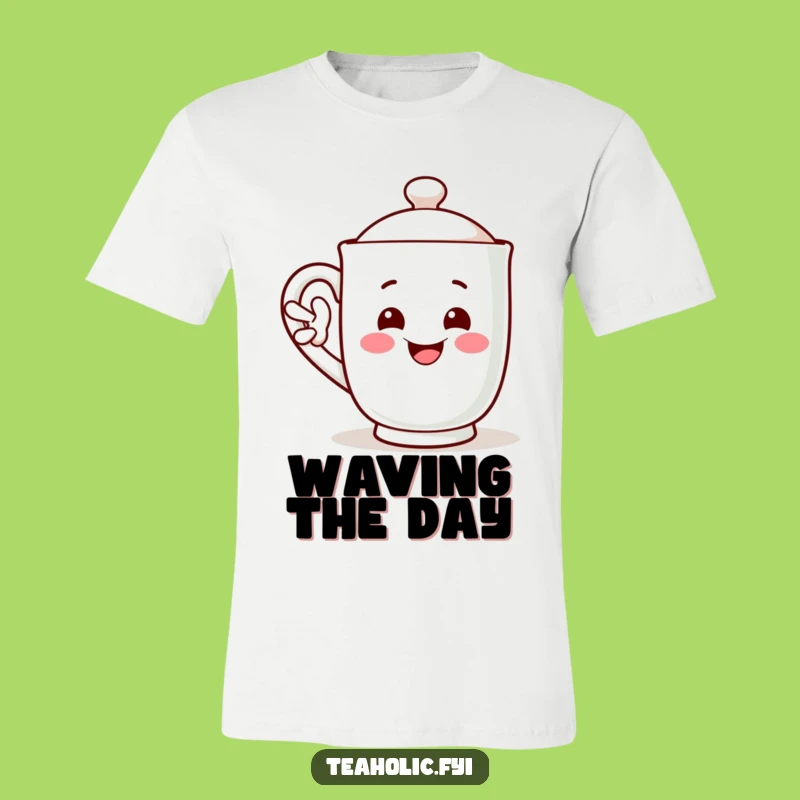 Funny T-Shirt - Waving Mug Handle Graphic Tee Gift