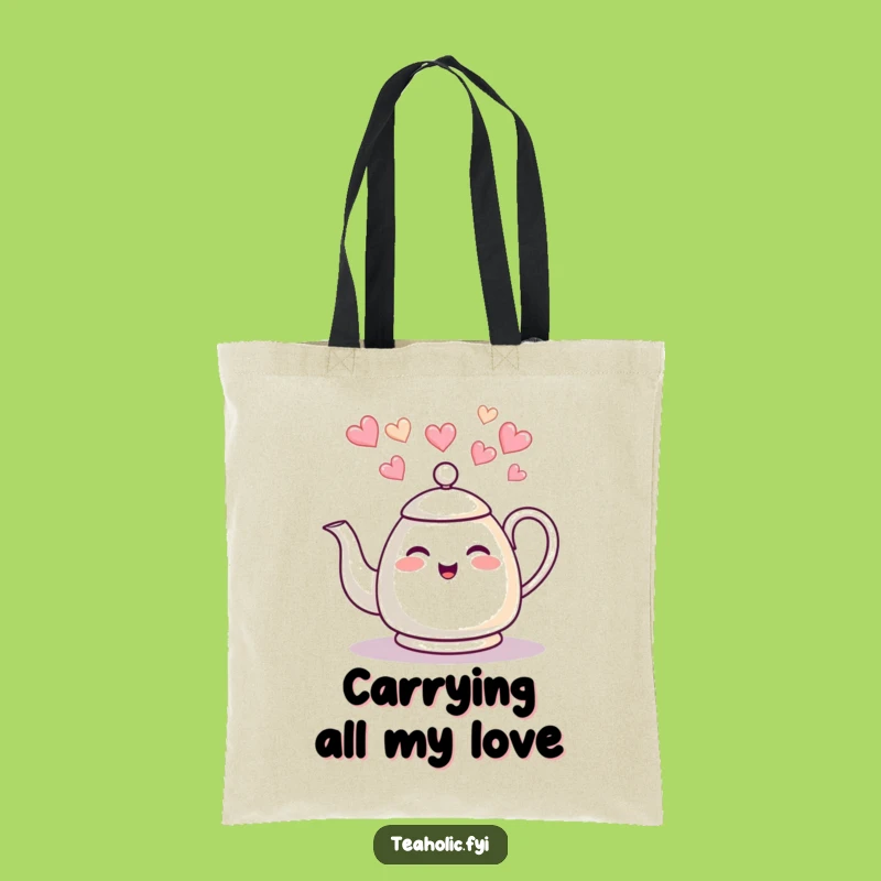 Funny Giggling Tea Kettle Tote Bag: Carry Your Laughs in Style Funny Gift!