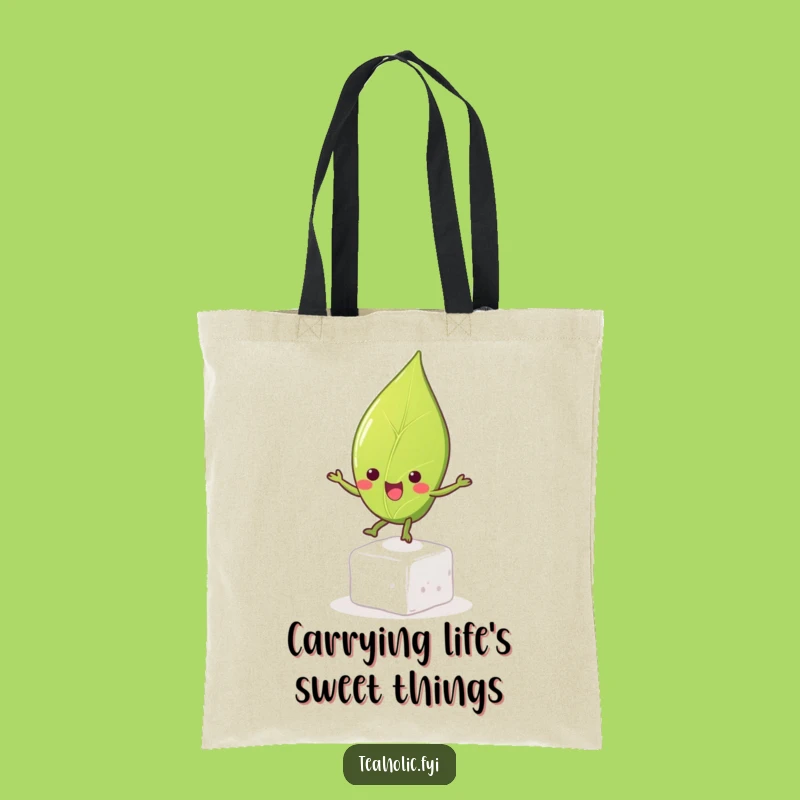 Funny Tea Leaf Bouncing Tote Bag, Carry Your Essentials with a Smile