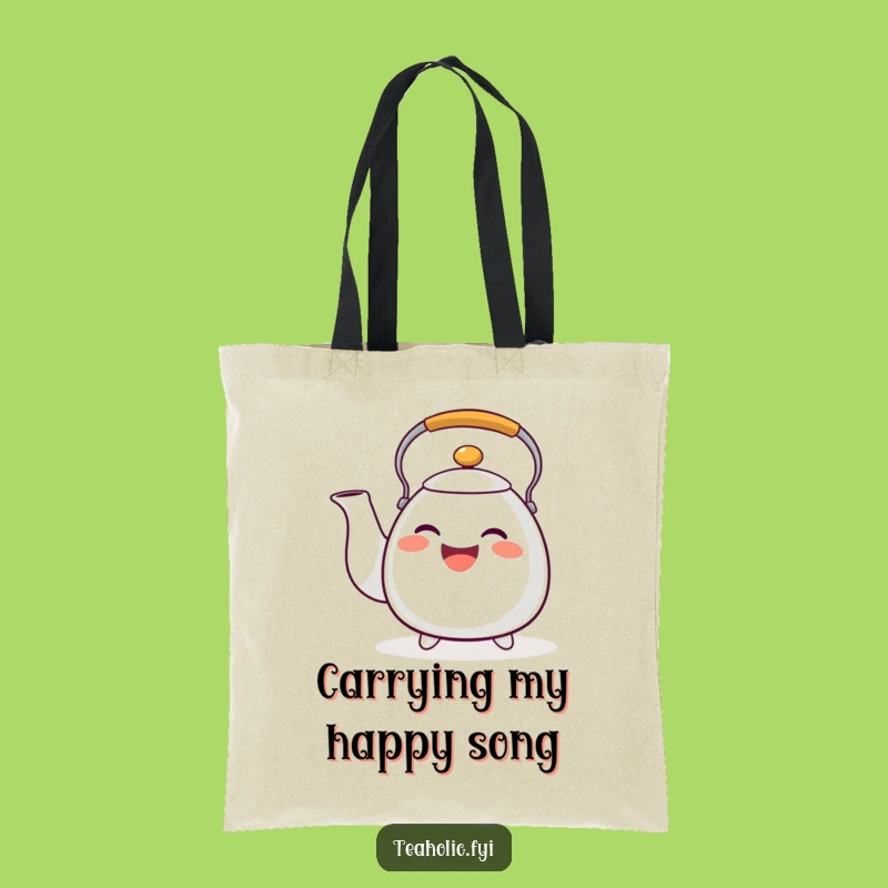 Funny Tea Kettle Melody Tote: Carry Your Tunes with this Funny Gift